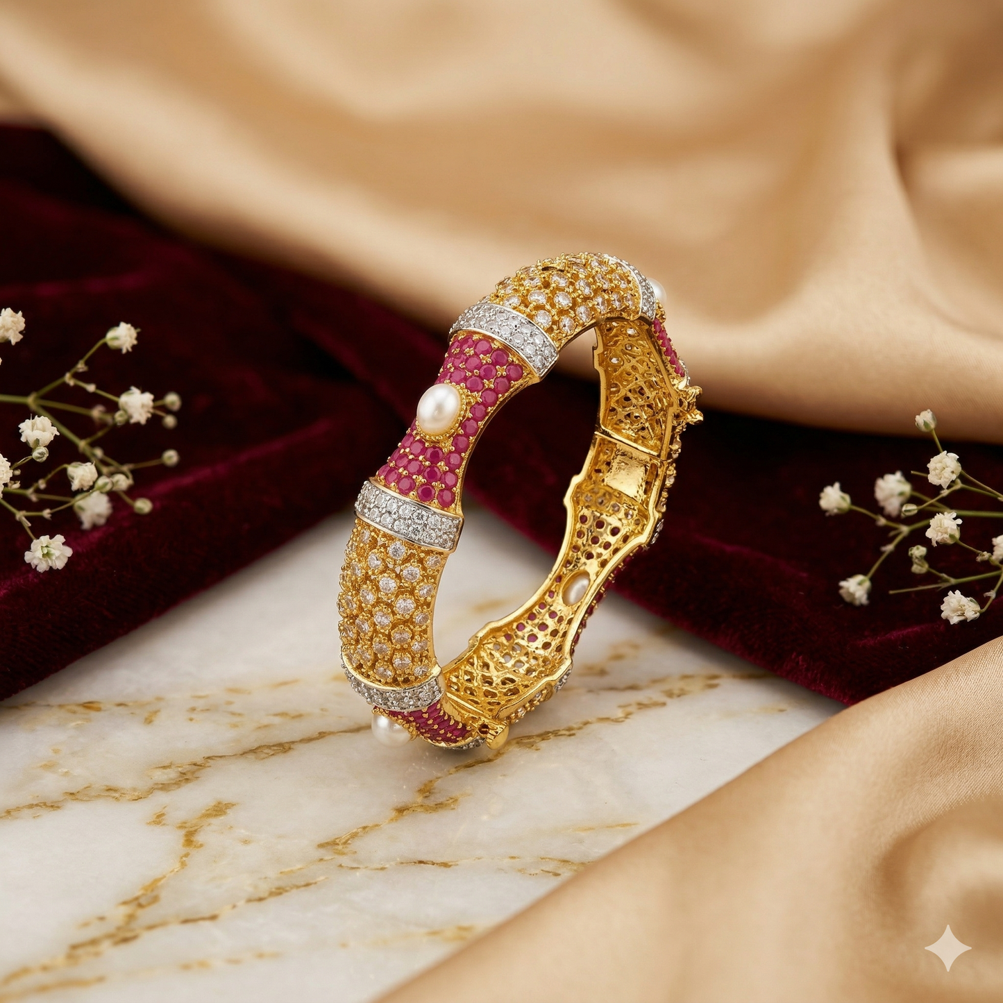 ZAHEEN KAMRAN -  Multicolor Bangle with Small Pearls