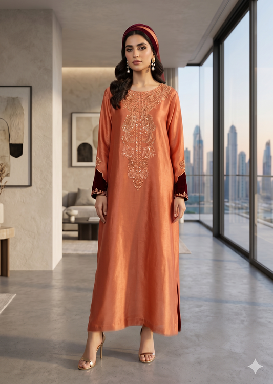 MEHAK YAQOOB COUTURE - Burnt Orange
