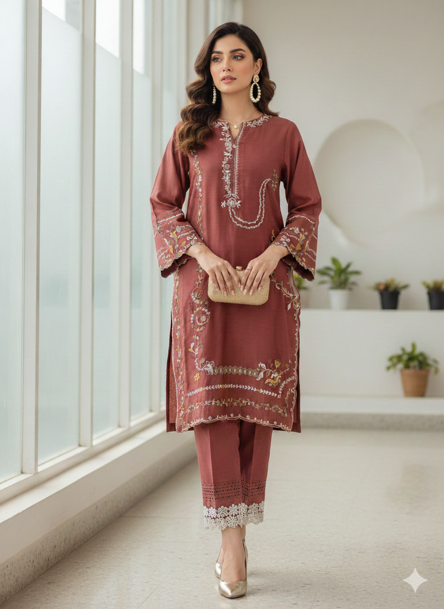 ZABRIC BY ZULEKHA AND SANA - Pink Floral