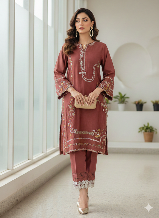 ZABRIC BY ZULEKHA AND SANA - Pink Floral