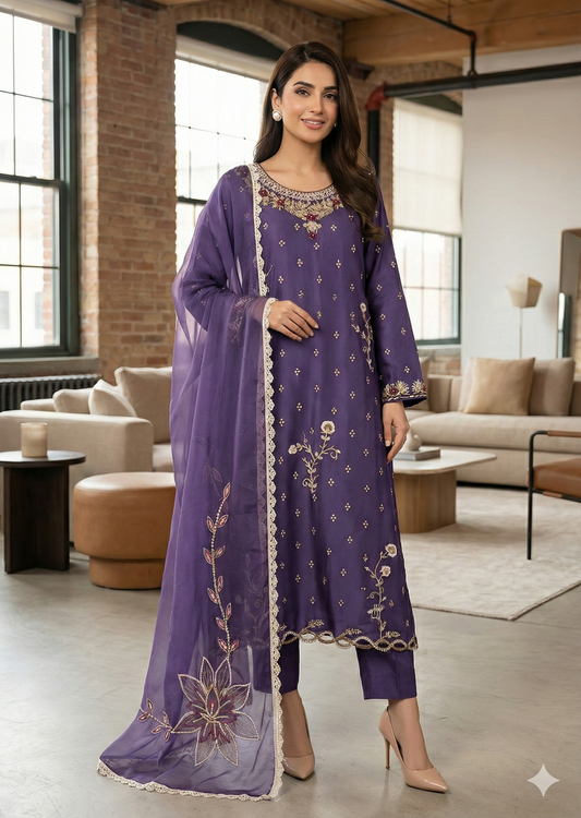 MAHOGANY -  Purple Heavy with Duppatta