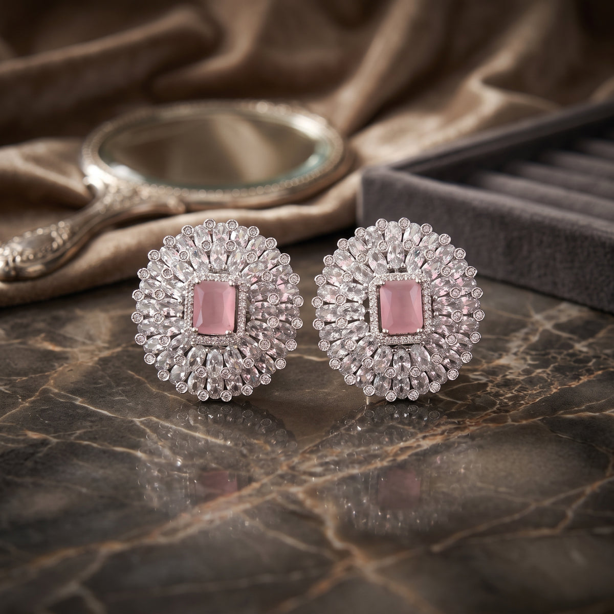 DHALIA BY SEHAR ZAFAR - Pink  zircon round