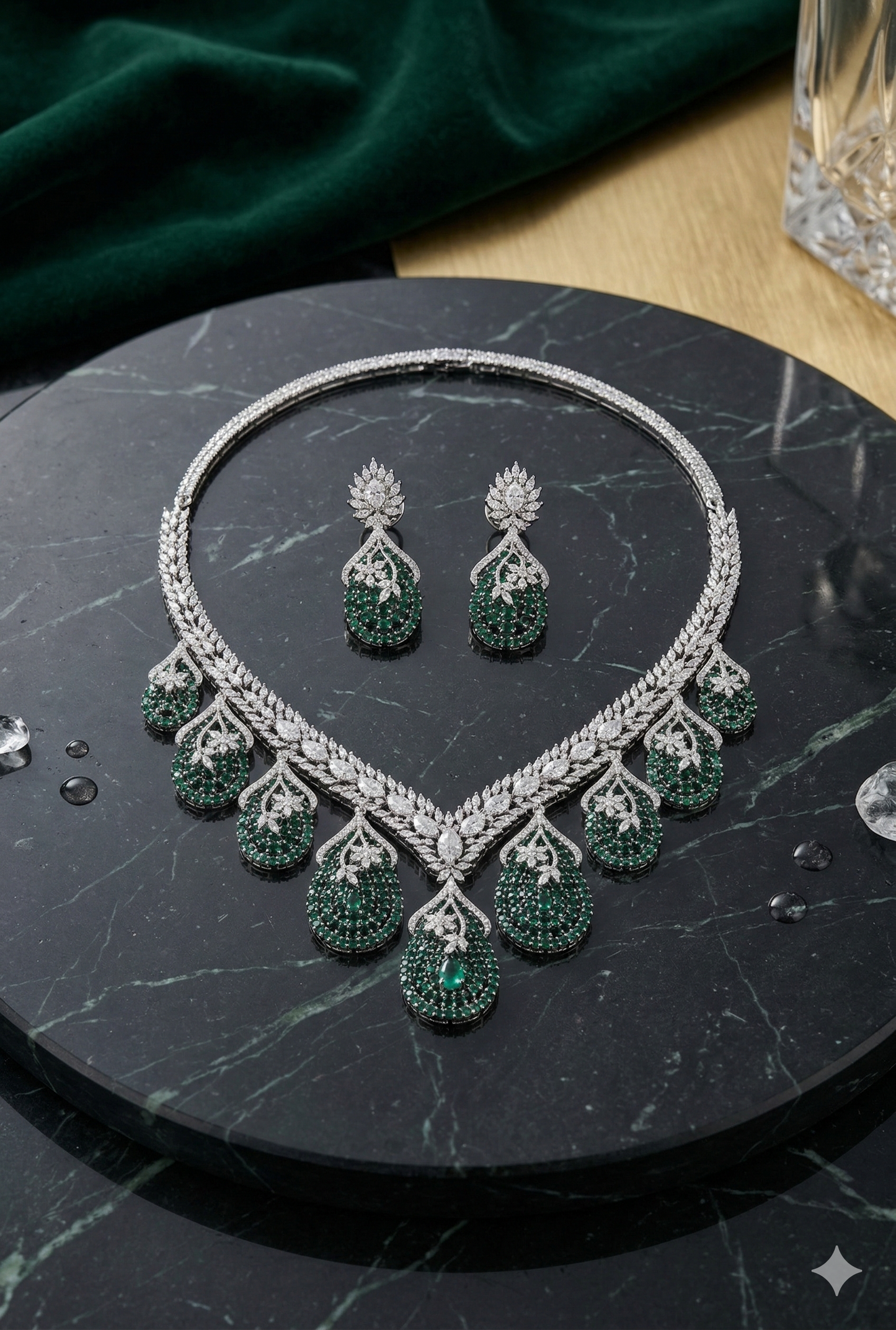 THE BUTTERFLY EFFECT- Green set  jewelry