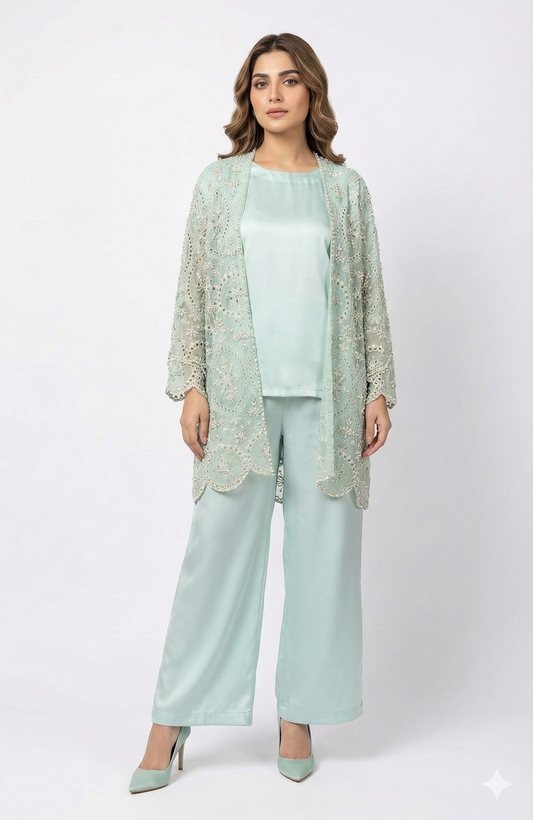 HAFSA MALIK - O Jacket Mint
