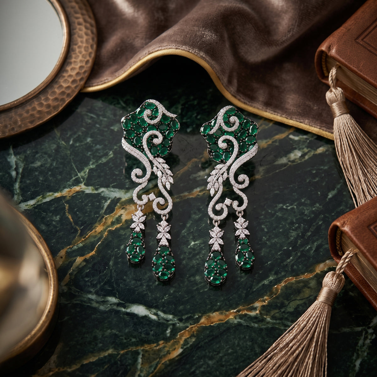 DHALIA BY SEHAR ZAFAR -  Green crystal