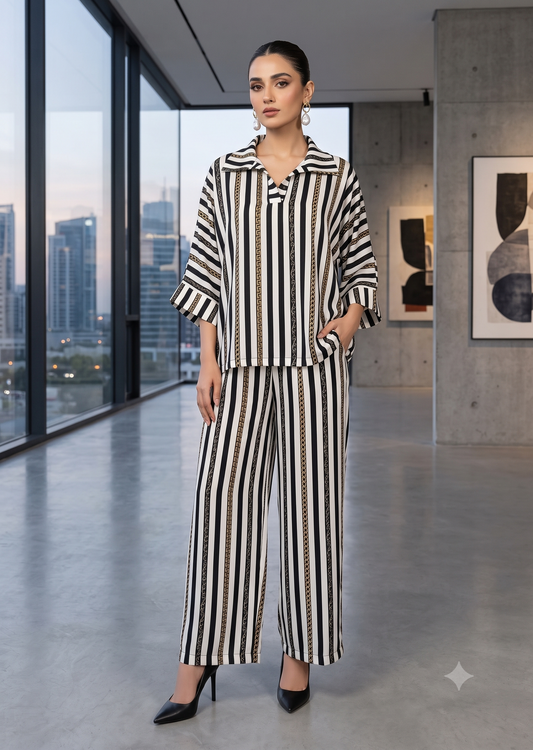 MARIA RAO- Stripes cord set