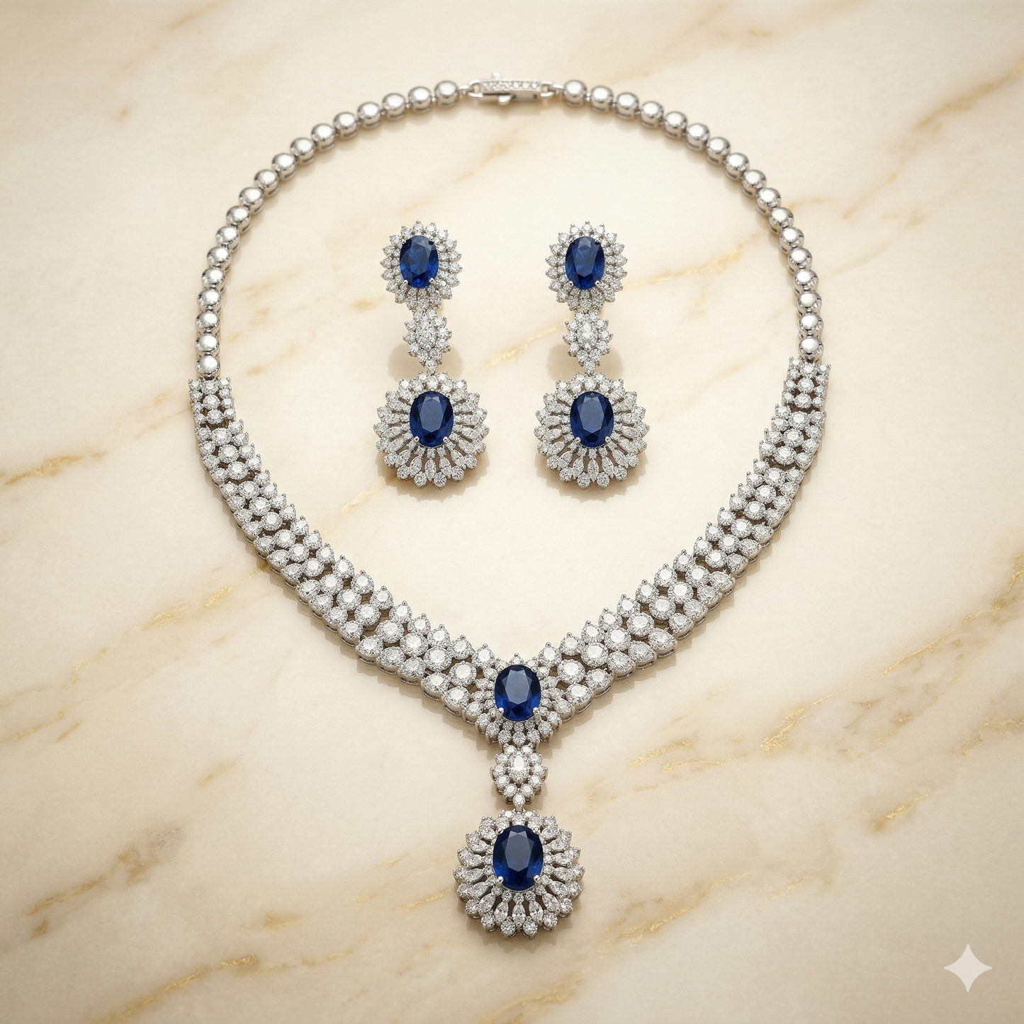 DAHLIA BY SEHAR ZAFAR - The Sapphire Serenade Set