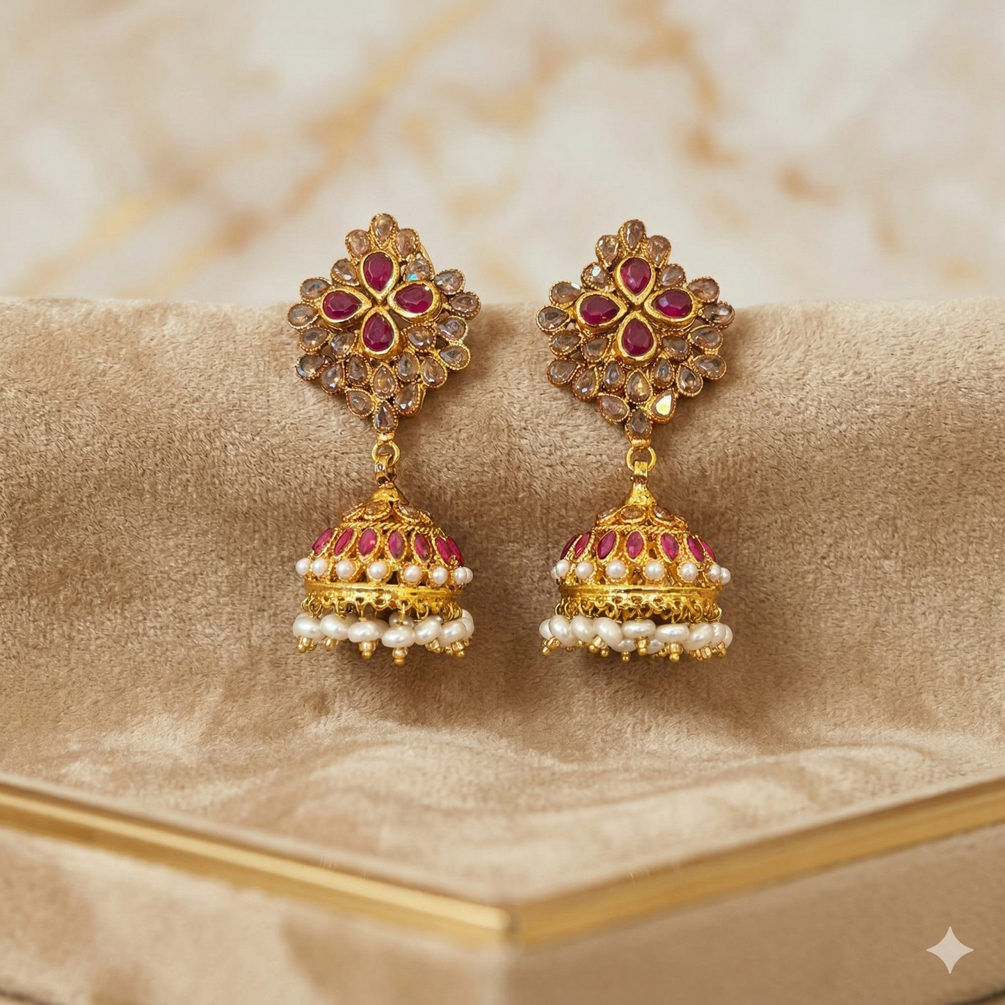 ZAHEEN KAMRAN -  Flower Droplets Earrings