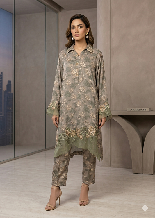 ERAM  SHEIKH - Flower silk