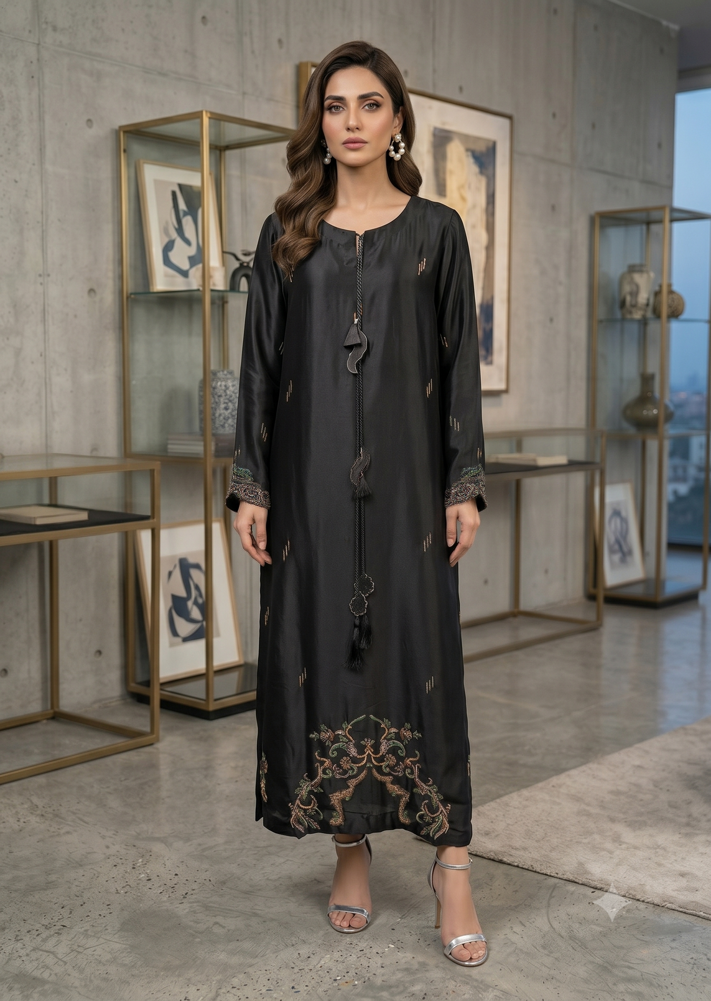 MAHOGANY-Grey kaftan