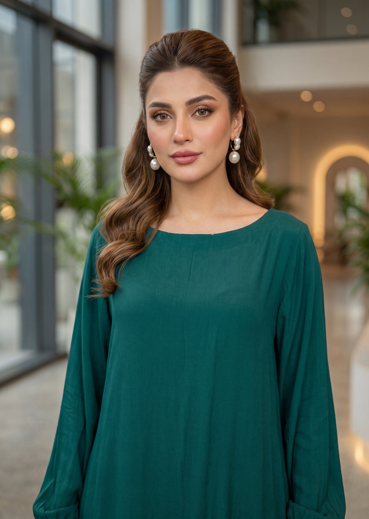 MARIA RAO - Green white emb