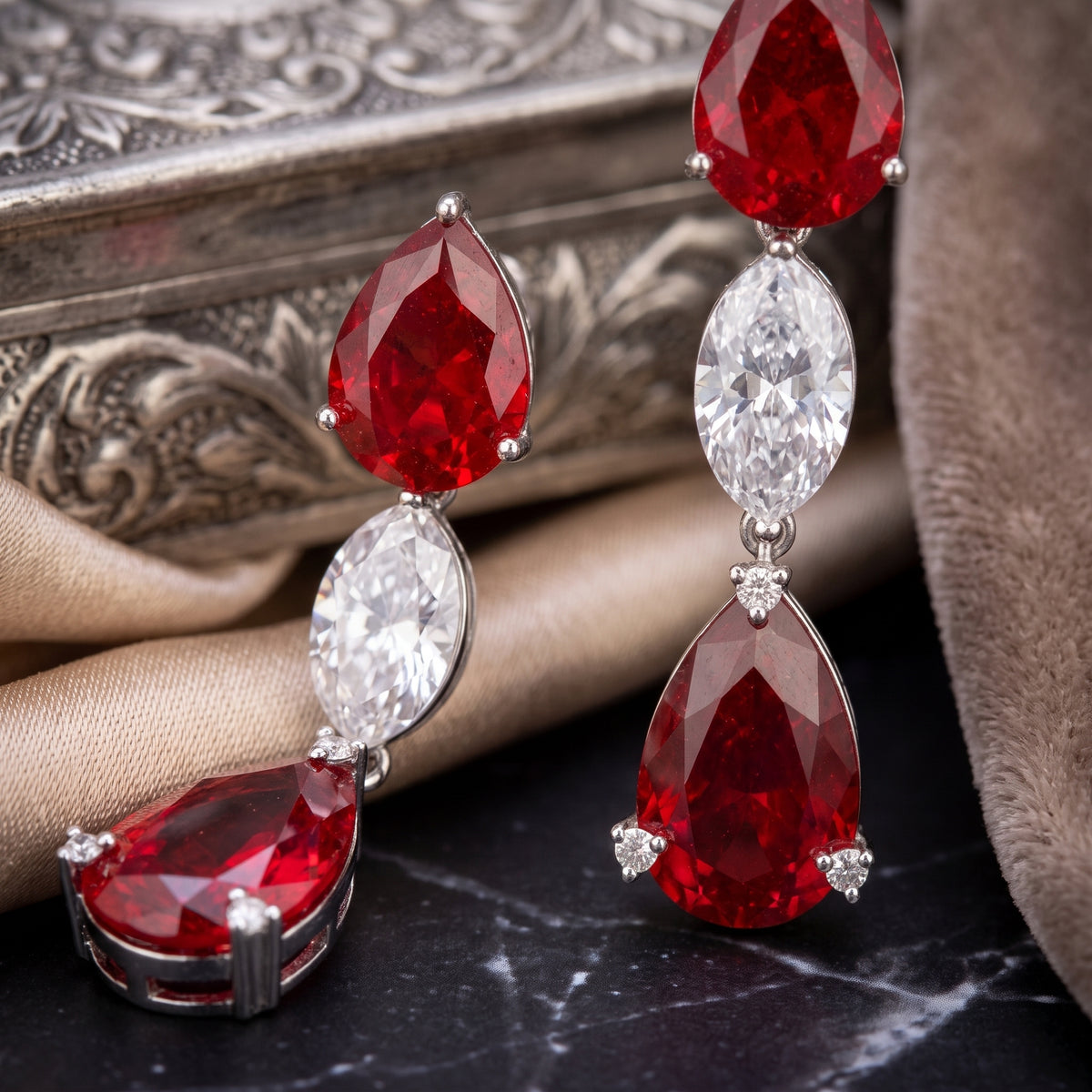 DHALIA BY SEHAR ZAFAR - Ruby and diamond