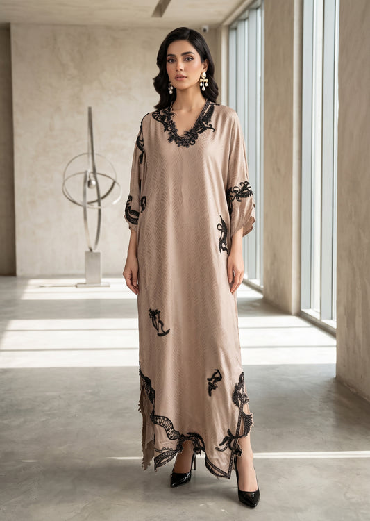KARISHMA TALREJA- Ecru kaftan