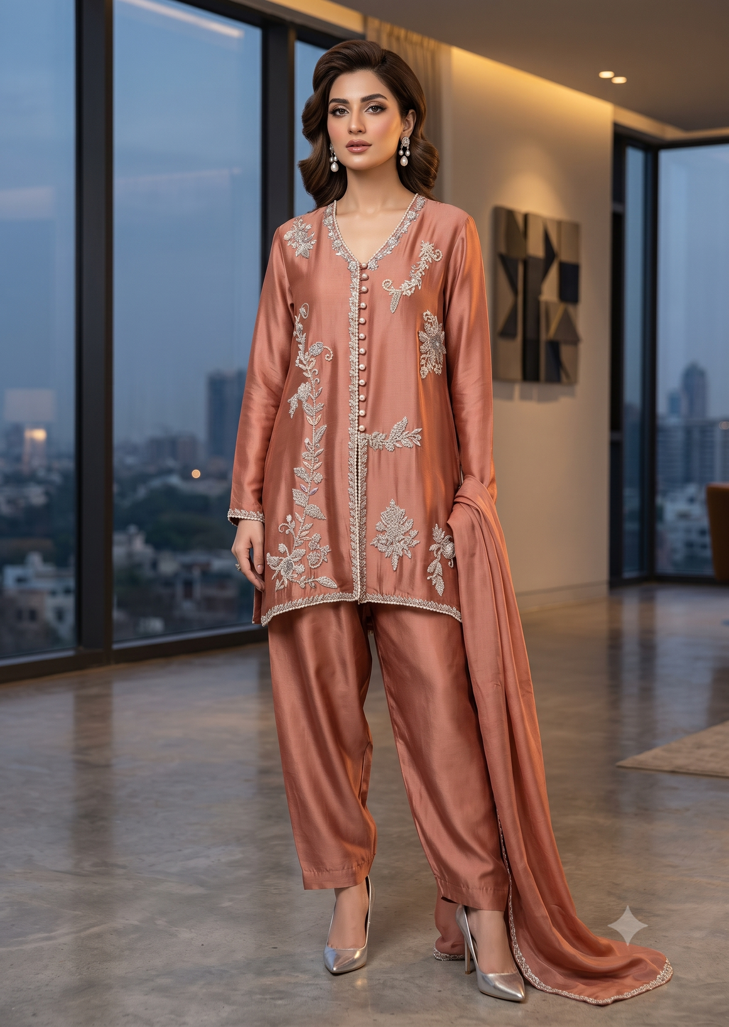 MARIA RAO-Tea pink formal