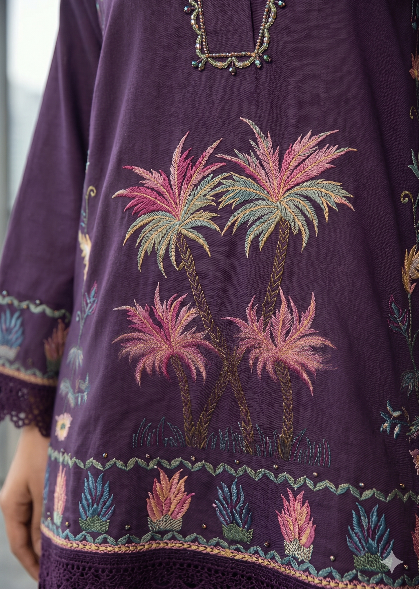 WAJEEHA ANSARI -2 Piece Cotton net