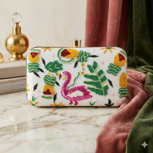 LOVE KAARI - Flamingo buzz Clutch (Multi)