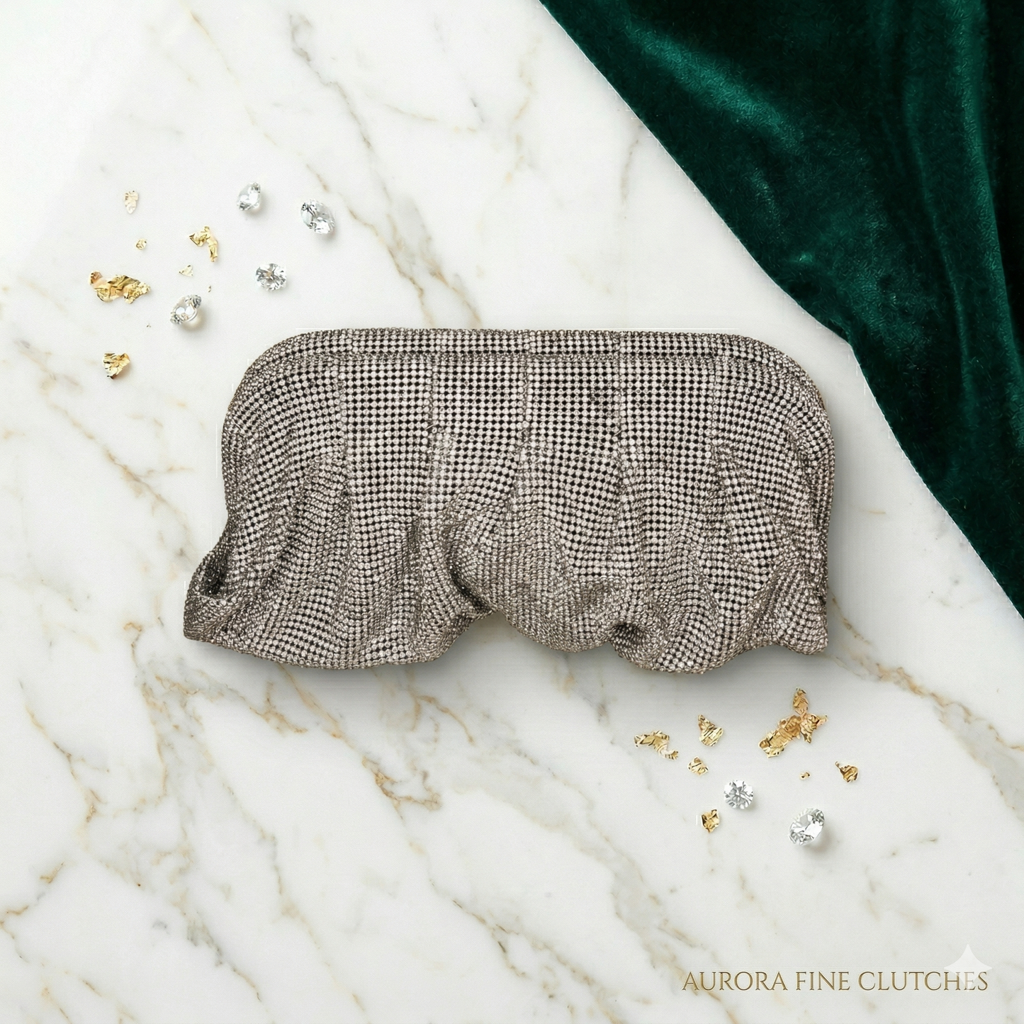 DAHLIA BY SEHAR ZAFAR -  Silver Stone Clutches