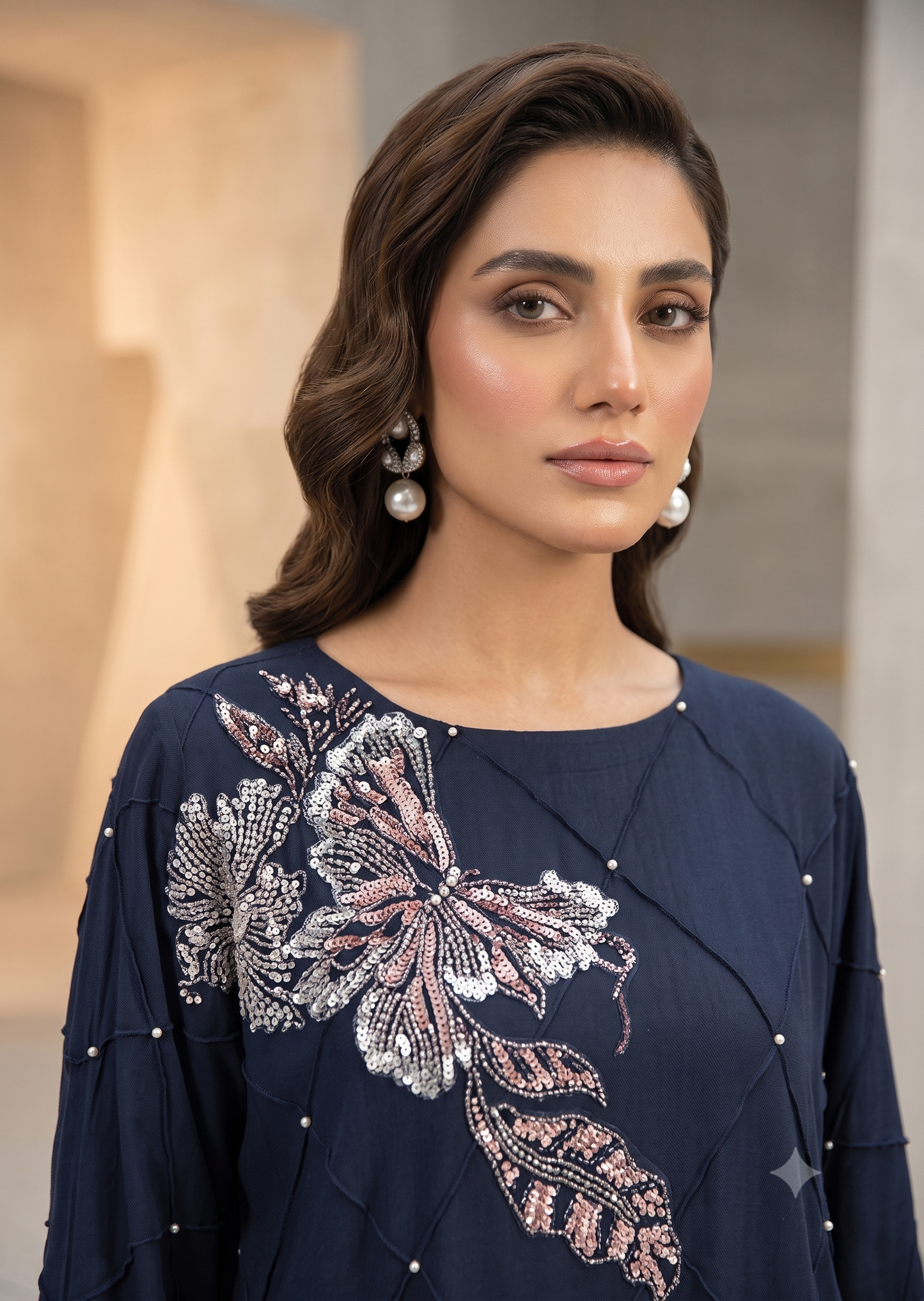 MARIA RAO - Blue pintex cutdana