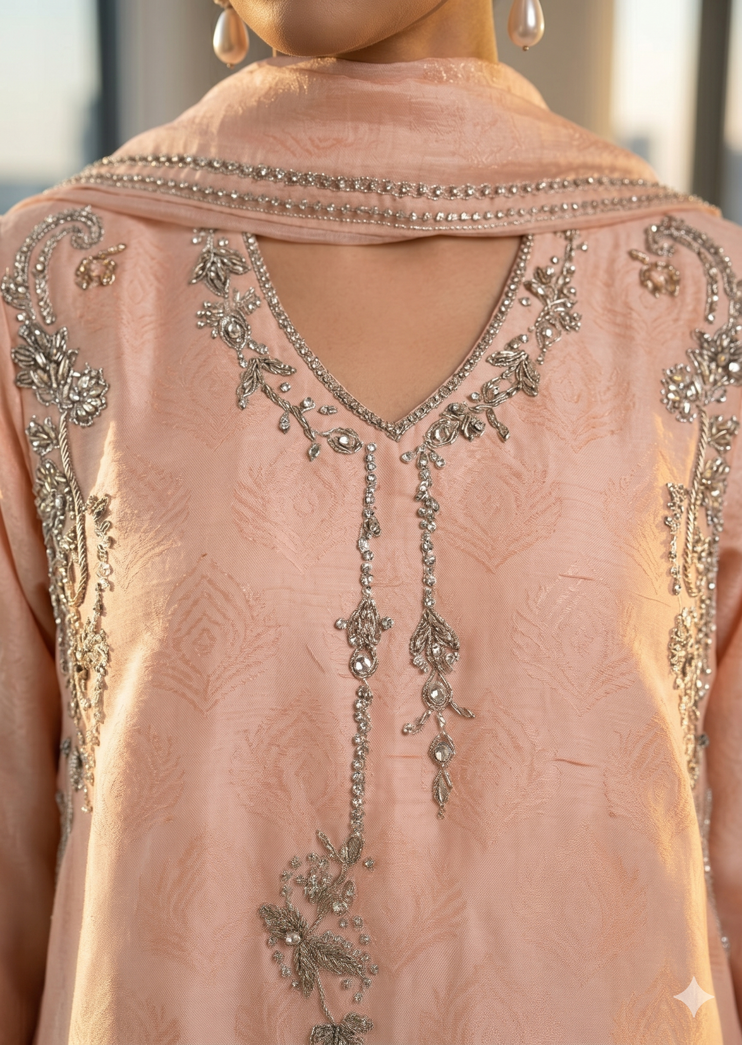 ZABRIC BY ZULEKHA AND SANA - Pink Butter Silk