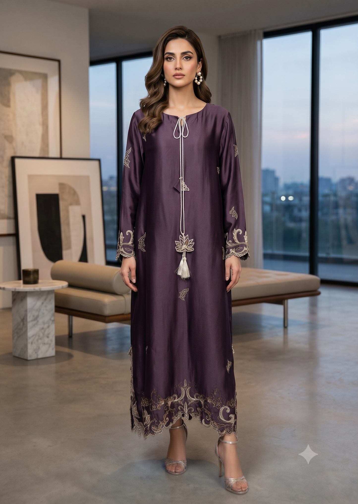MAHOGANY-Purple kaftan