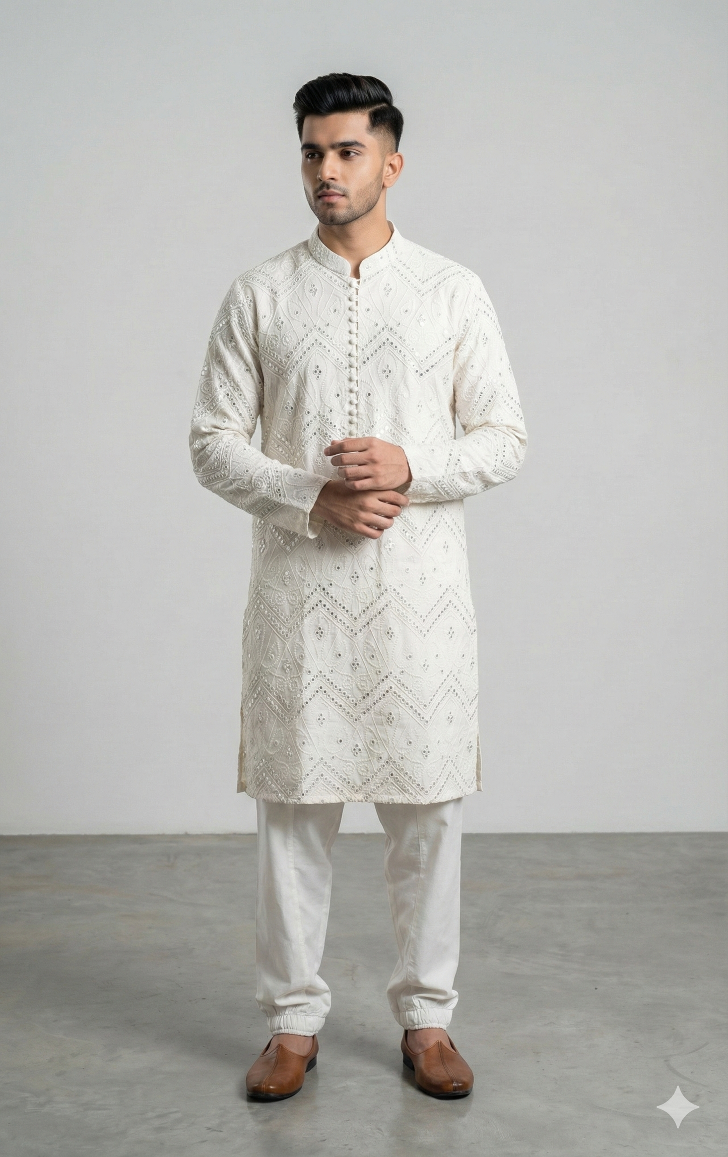 HUMAYUN ALAMGIR (MENSWEAR)-Ivory Khumar