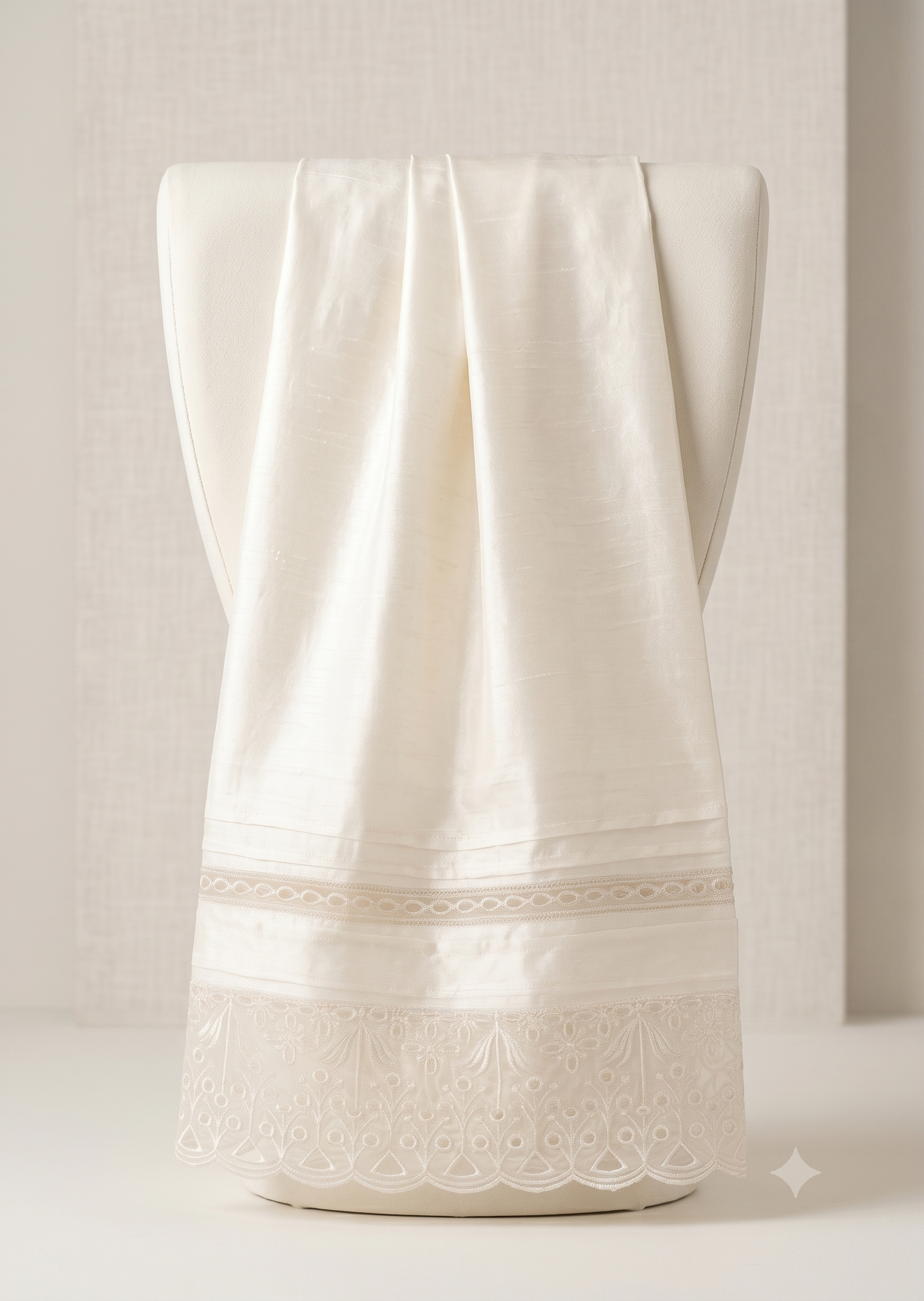 SABEEN MANEKIA-Silk with Organza Culottes- Off-White