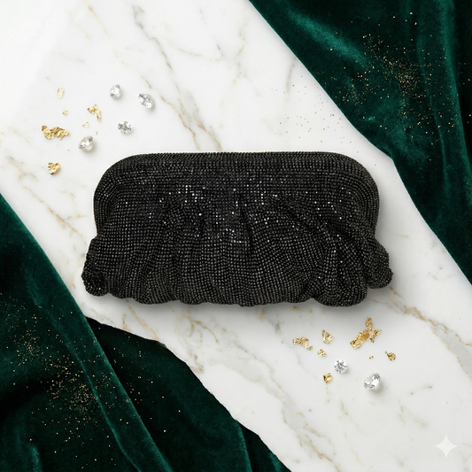 DAHLIA BY SEHAR ZAFAR - Black Stone Clutches