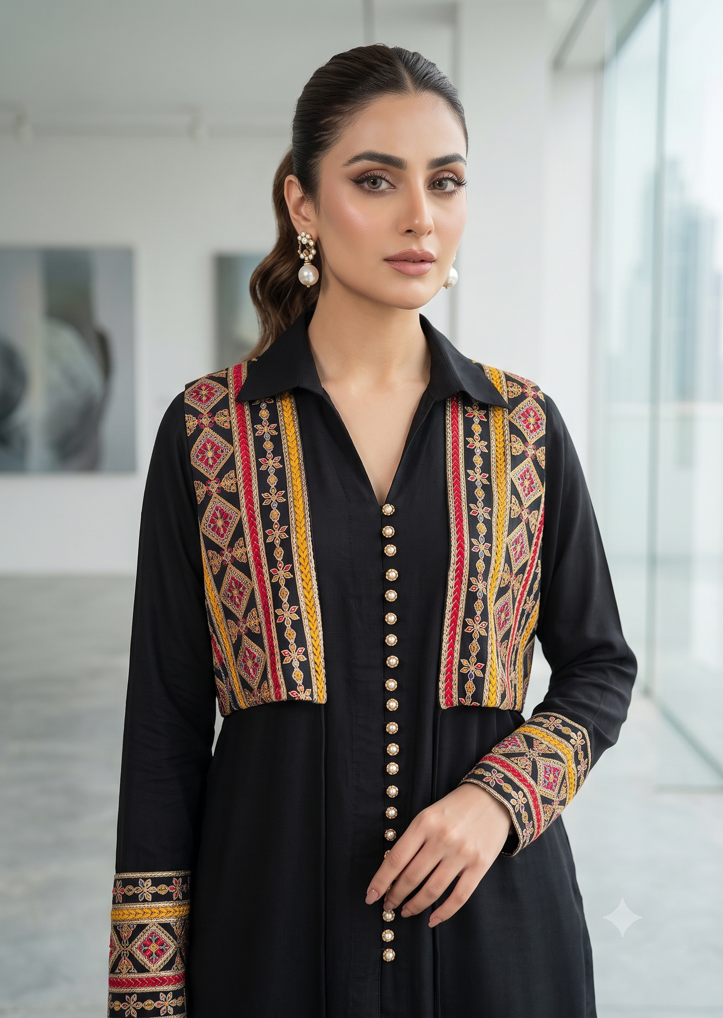 MARIA RAO- Black coat style
