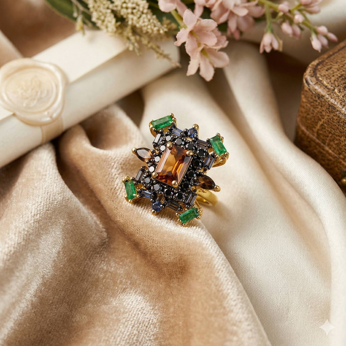 ZAHEEN KAMRAN - Coffee Stone Ring