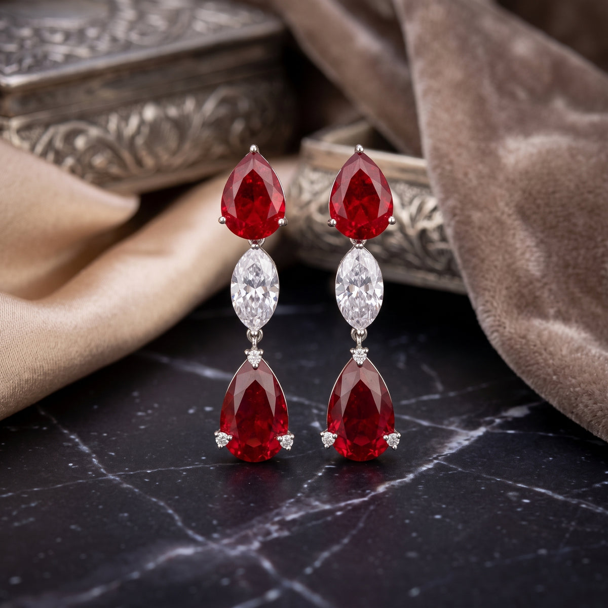 DHALIA BY SEHAR ZAFAR - Ruby and diamond
