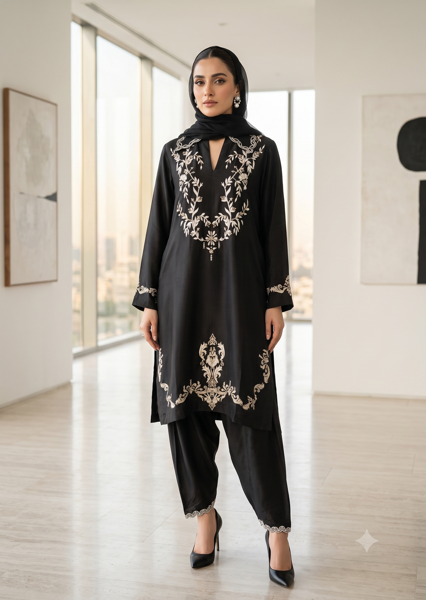 MAHOGANY - Black with white printing