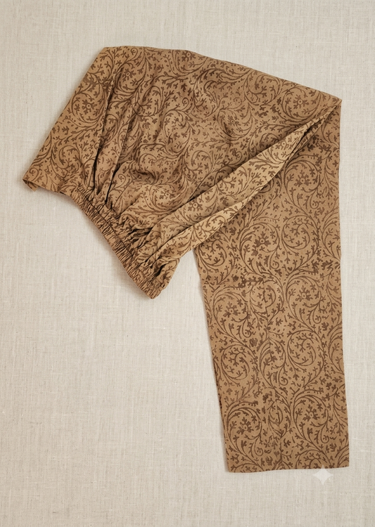 SABEEN MANEKIA - Beige Block Print Pant