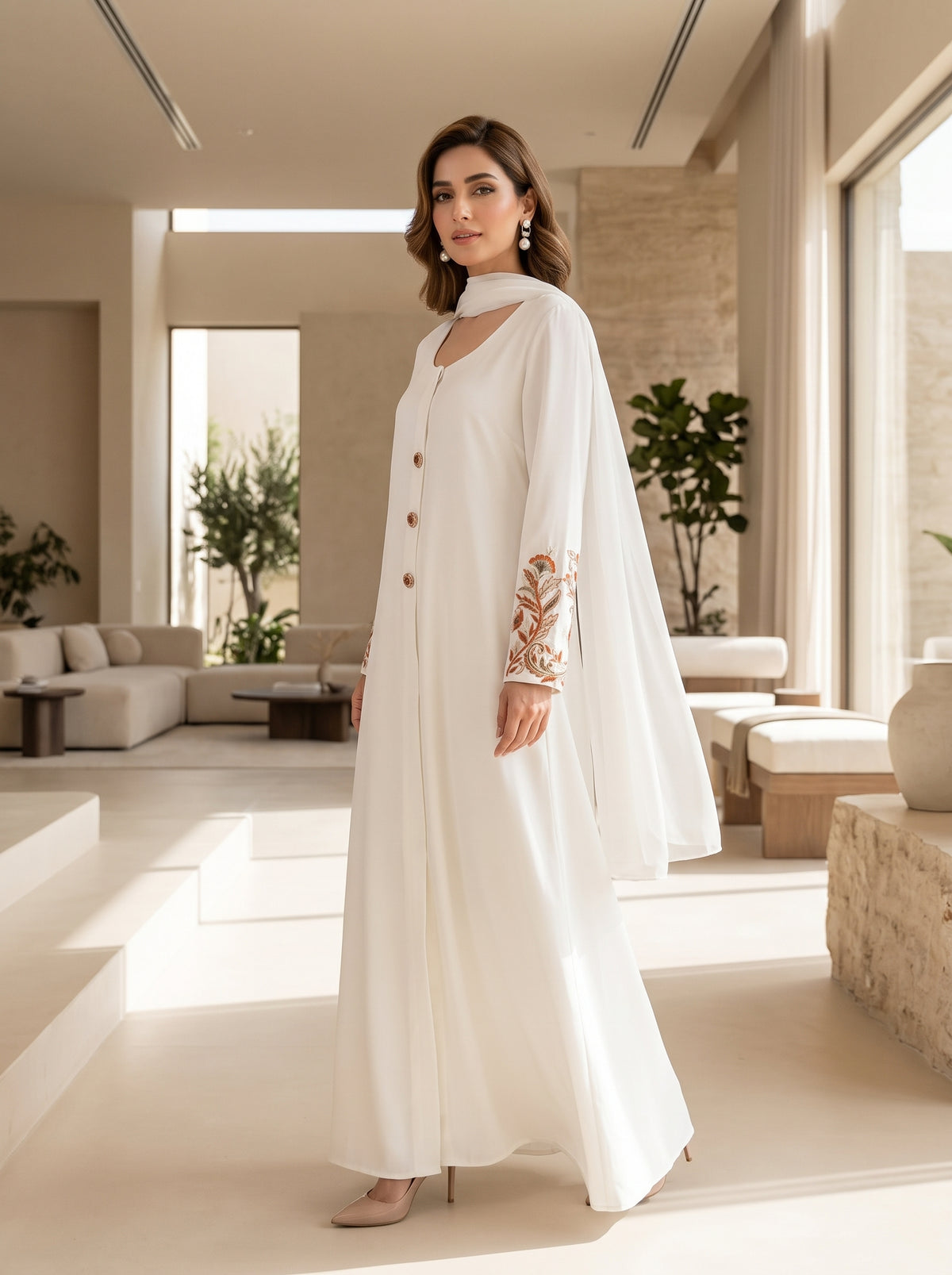 HUMAYUN ALAMGIR ( WOMENSWEAR )-White coat
