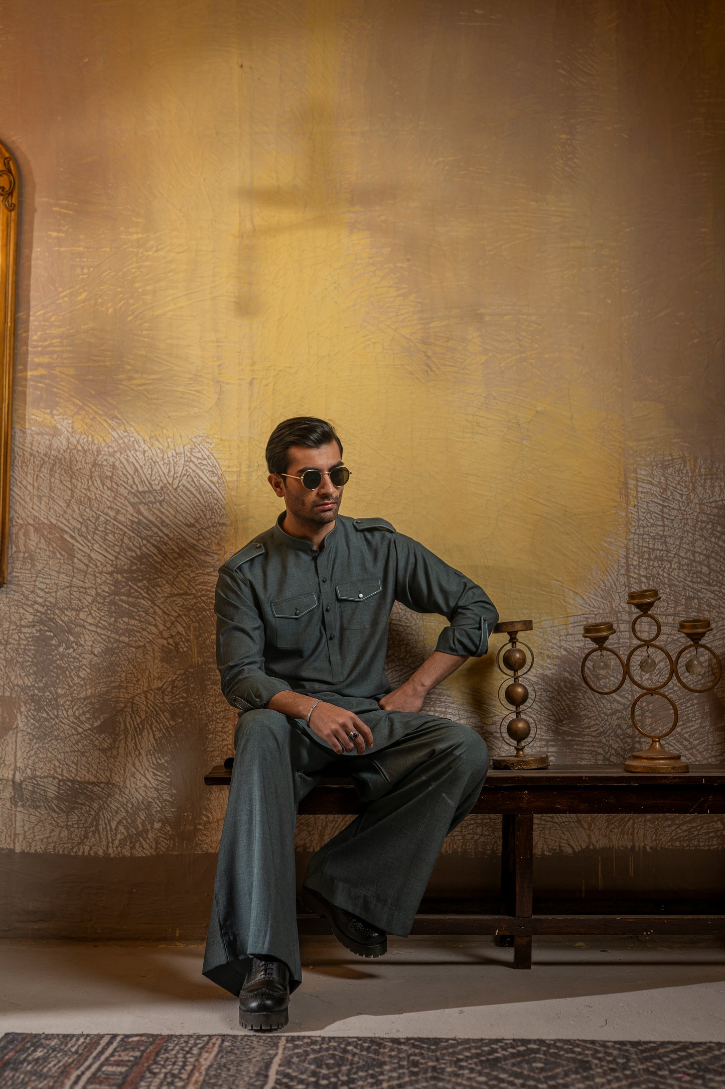 KUNZUL CHANNAR - Ice blue farshi