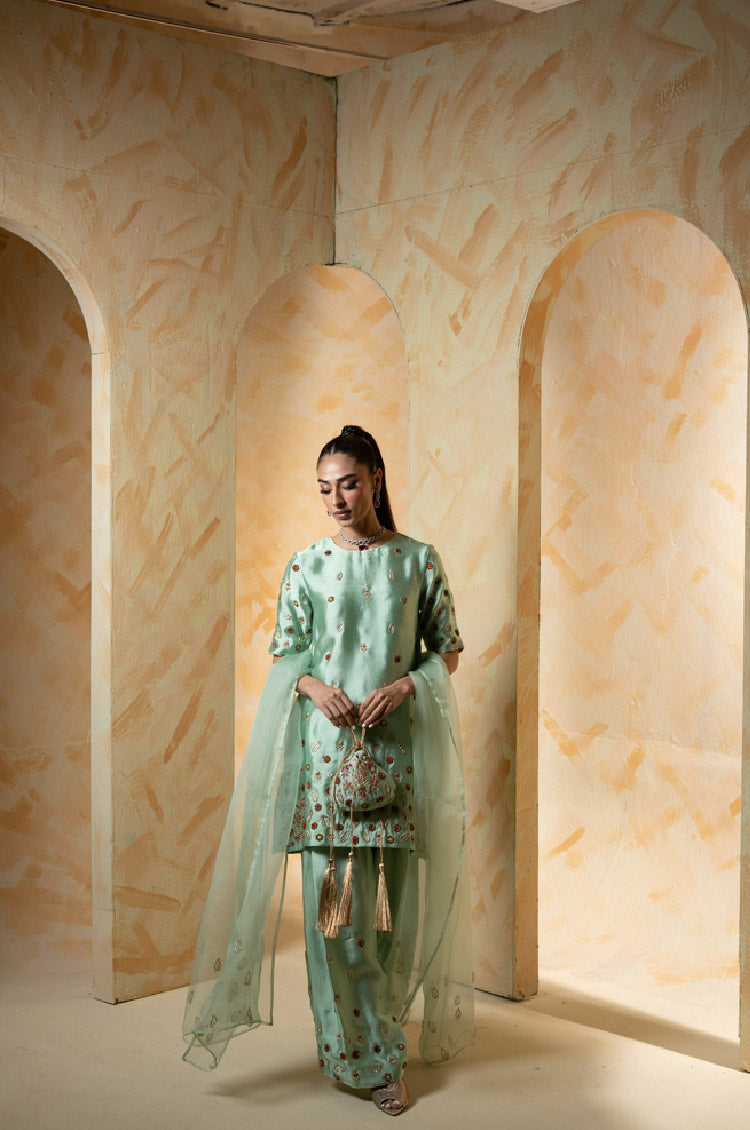 SAMMY K - Mint Green with potli