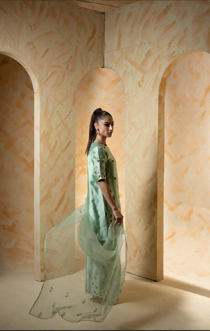 SAMMY K - Mint Green with potli