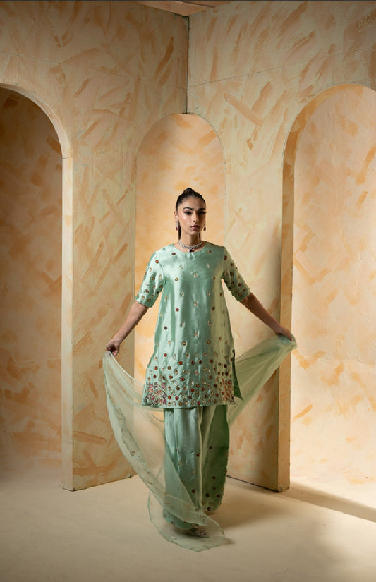SAMMY K - Mint Green with potli