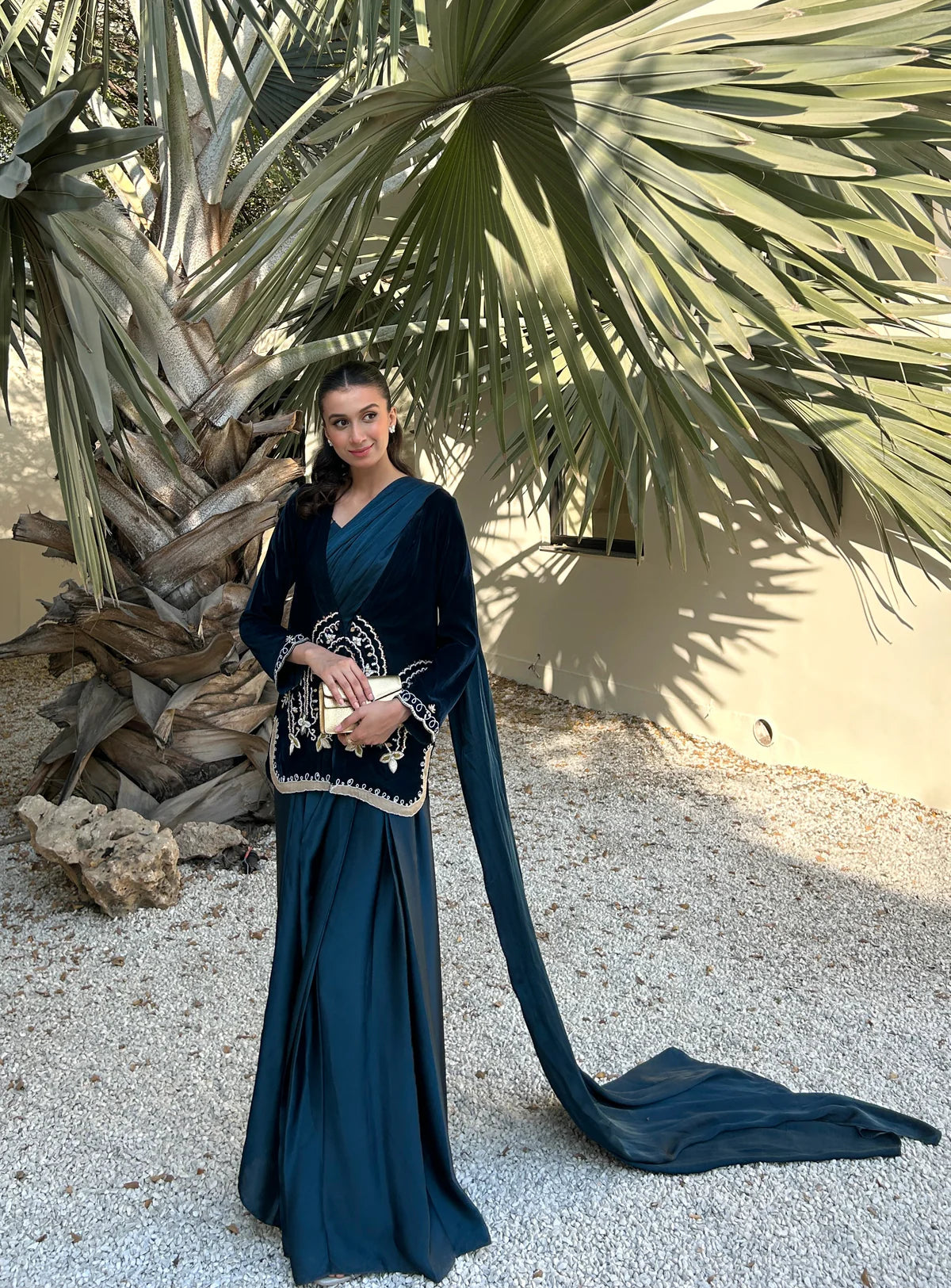 ZABRIC BY ZULEKHA AND SANA-Elara Teal Green