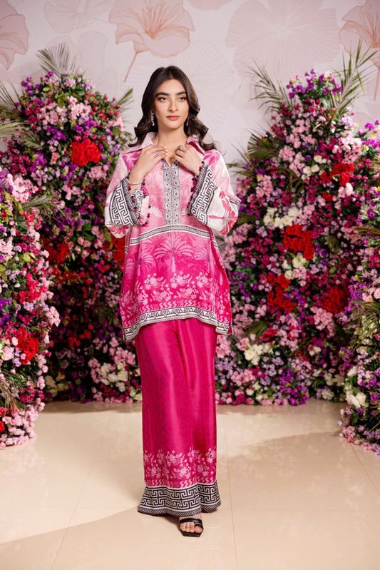 SARAH SHEERAZ - Pink Coord Set