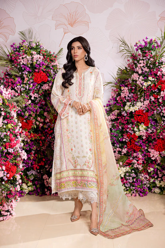 SARAH SHEERAZ - Reena with Plain Shaded Dupatta