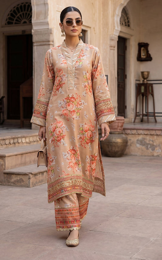 THREADS AND MOTIFS - Brown Printed