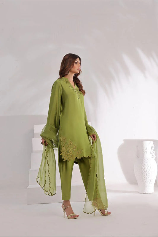 Hafsa Malik - Irsa Olive Green