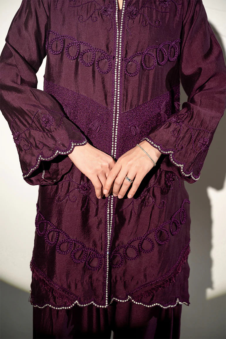 HUMAYUN ALAMGIR WOMENWEAR - Brinjal Lale