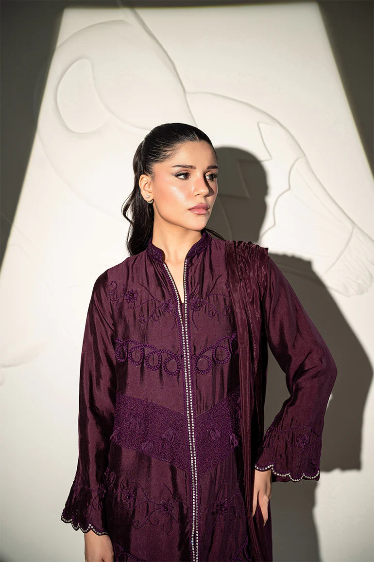 HUMAYUN ALAMGIR WOMENWEAR - Brinjal Lale