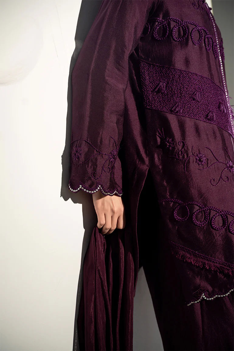 HUMAYUN ALAMGIR WOMENWEAR - Brinjal Lale