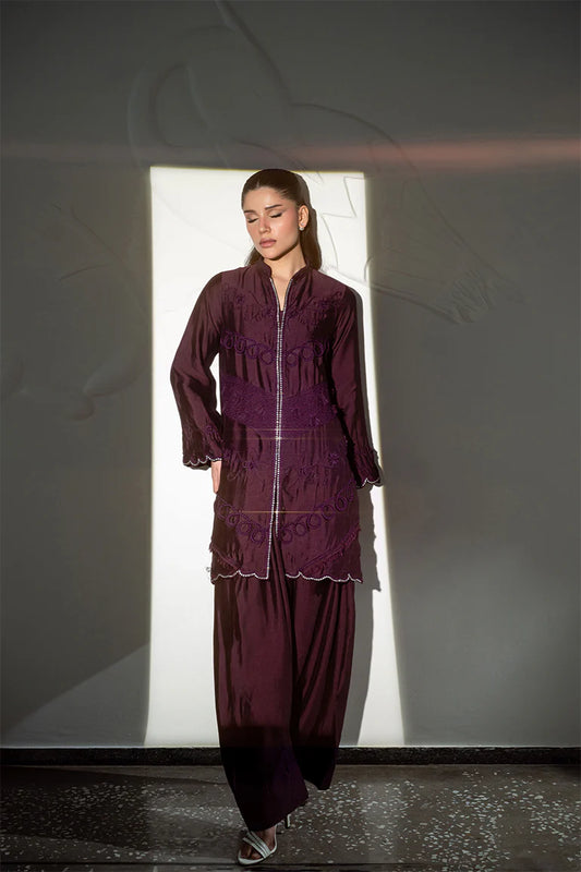 HUMAYUN ALAMGIR WOMENWEAR - Brinjal Lale
