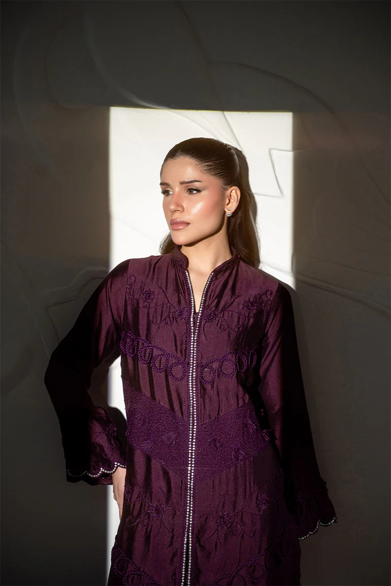 HUMAYUN ALAMGIR WOMENWEAR - Brinjal Lale