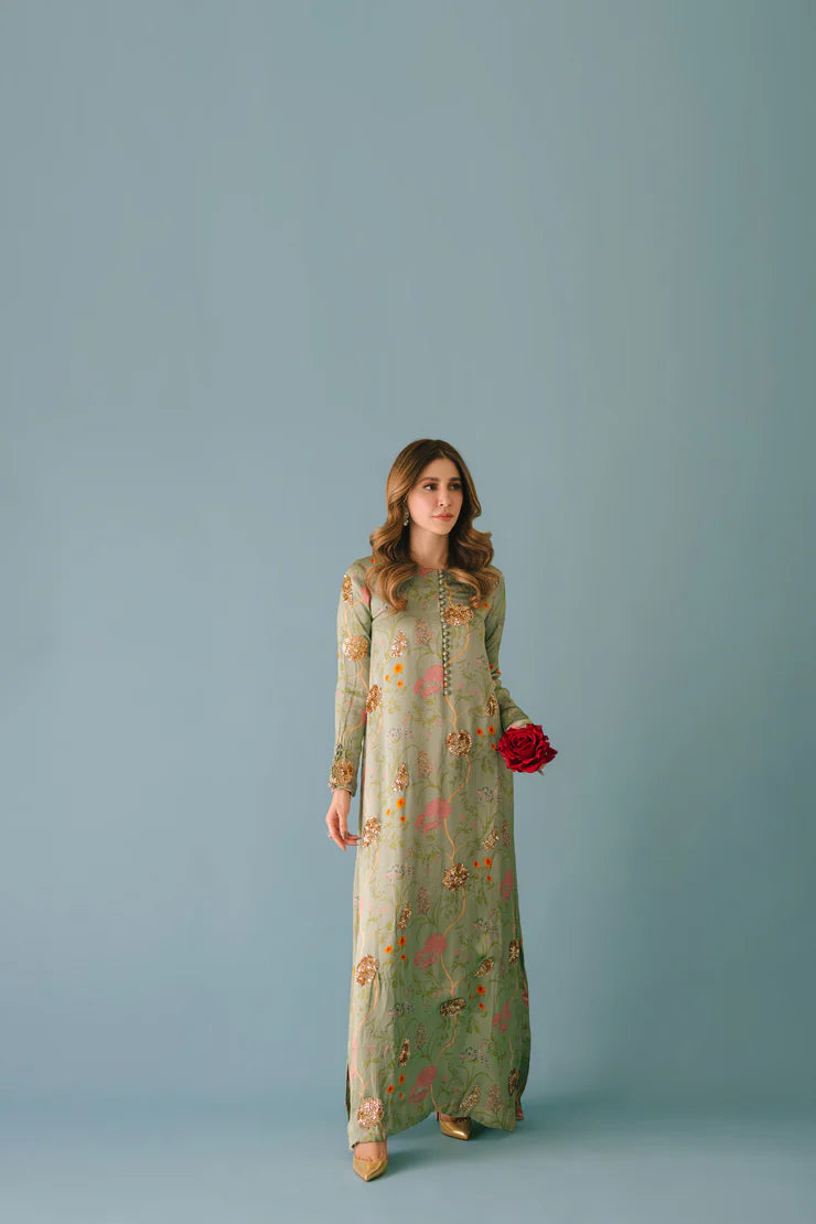 SAMMY K - Green Printed Long
