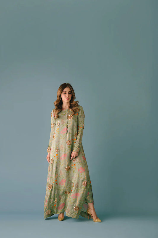 SAMMY K - Green Printed Long