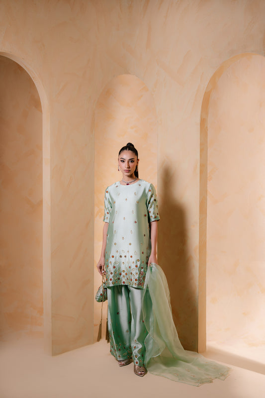 SAMMY K - Mint Green with potli